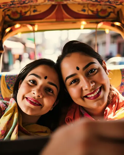 Rickshaw selfie — sample